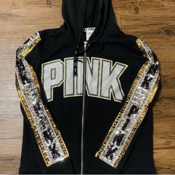 VS PINK BLING HOODIE AND YOGA LEGGINGS OUTFIT L - Picture 7 of 9